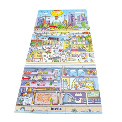 [104484] Bodenpuzzle "Stadtleben"