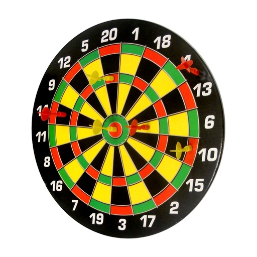 [107304] Dartboard Magnet mit 6 Pfeilen