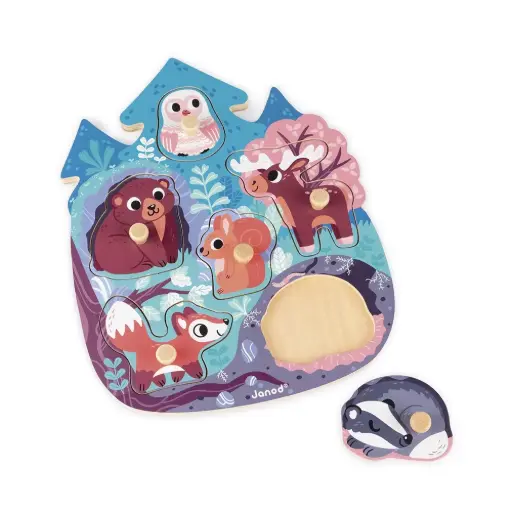 [101202] Knopfpuzzle - Waldtiere