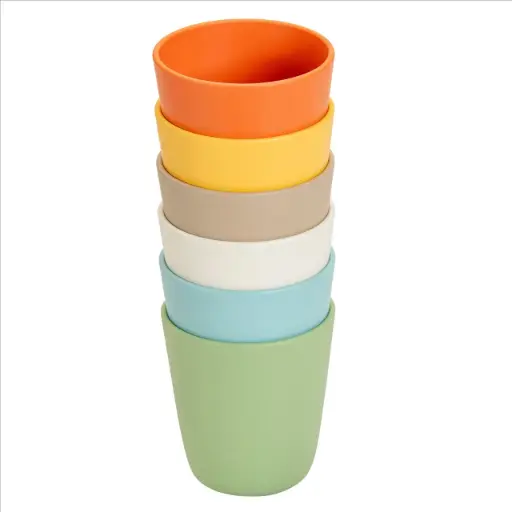 Becher aus BIO-Kunststoff - 6er-Set