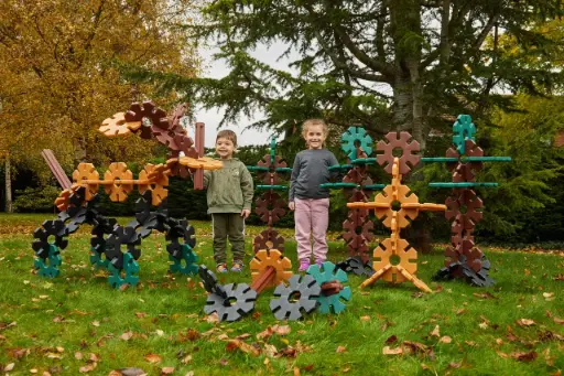 [AK158] Mega Bau-Achtecke - 84 Teile natur