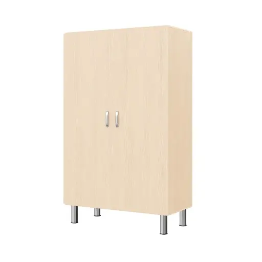 [110200-02] Regalschrank 120cm - 2 Türen, mit höhenverstellbaren Sockelfüßen