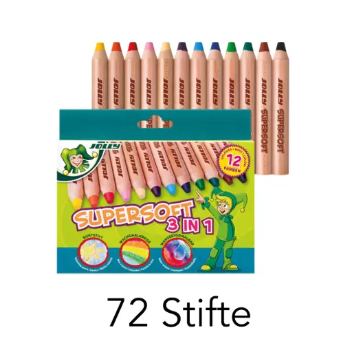[AK165] Jolly - Supersoft 3in1 Stifte - 72er Set