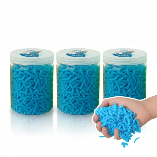 [106317] Sensorik Würmchen - 120g - blau 