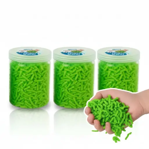 [W106318] Sensorik Würmchen - 120g - grün 