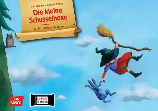 [4260179514425] Die kleine Schusselhexe. Kamishibai Bildkartenset.