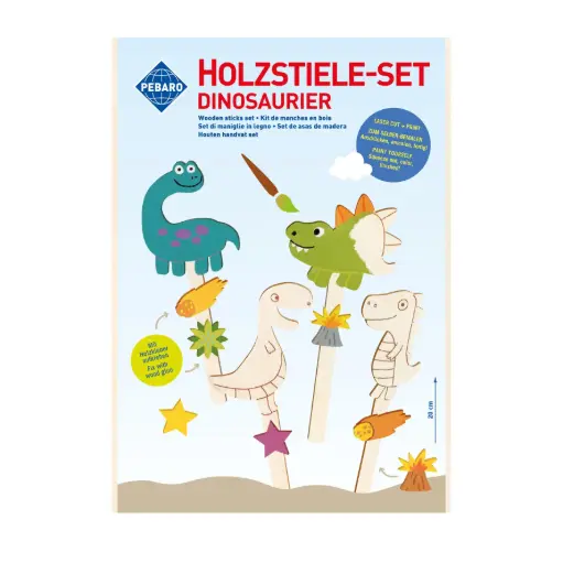 [113371] Holzstiele-Set Dinosaurier 