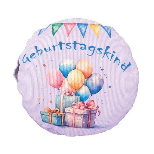 [102320] Kuschelweich - Geburtstagskissen 2-farbig