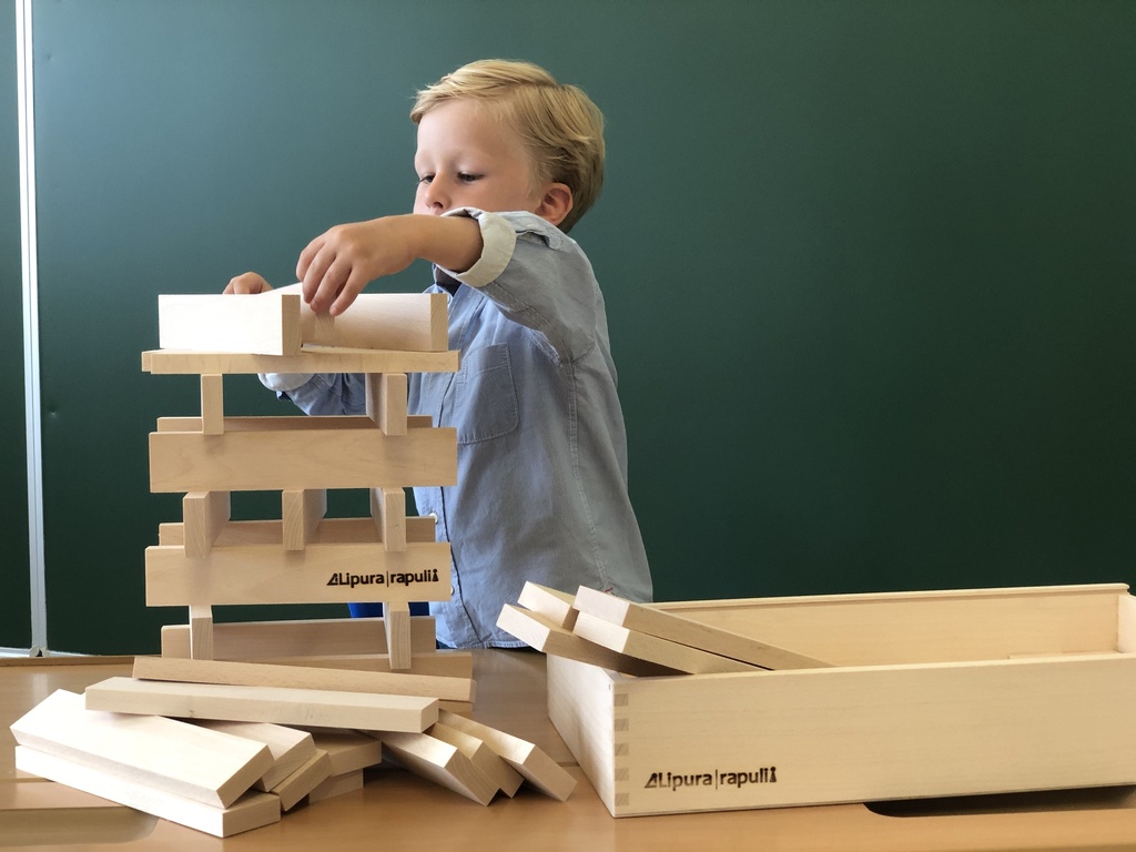 Jumbo Holzbausteine 50 Steine in der Holzbox - Bioblo Jumbo kompatibel