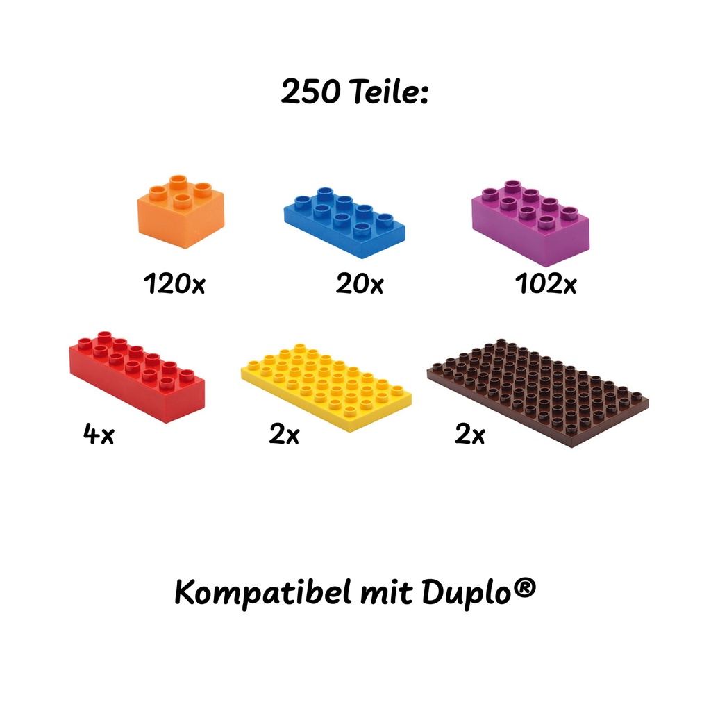 Klemmbaustein Set  - Duplo ® Größe 250 teilig