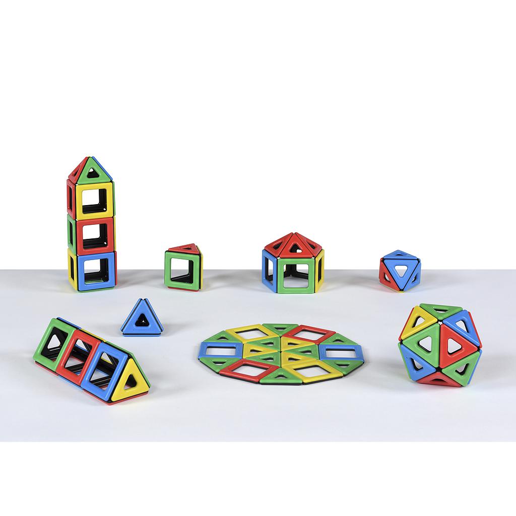 Magnetic Polydron Class Set 96 Teile (36 Quadrate, 60 Dreiecke)