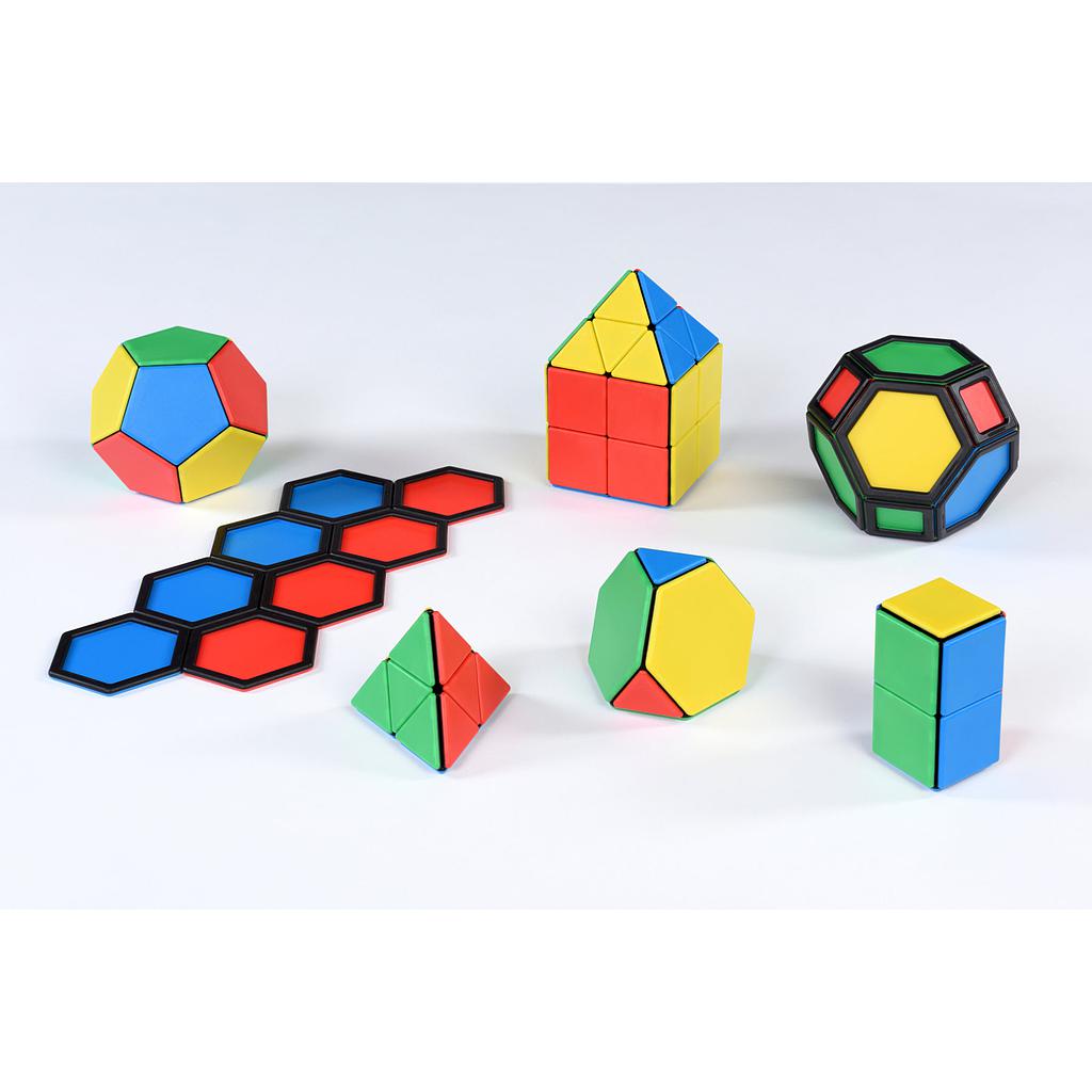 Solid Magnetic Polydron Class Set NEW (36 Quadrate, 36 Dreiecke + Anleitung)