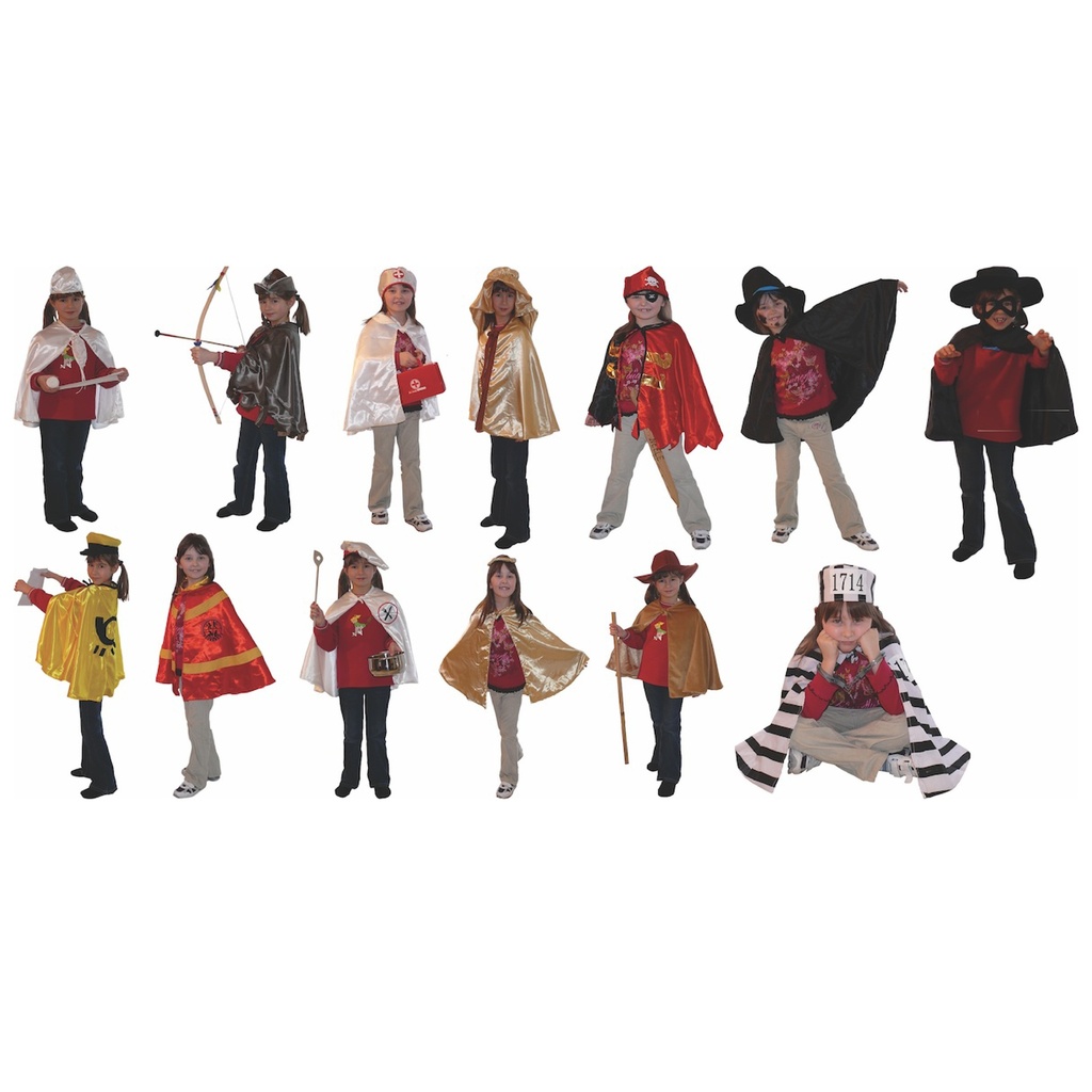 Kostüm Set Menschen - 13 teilig