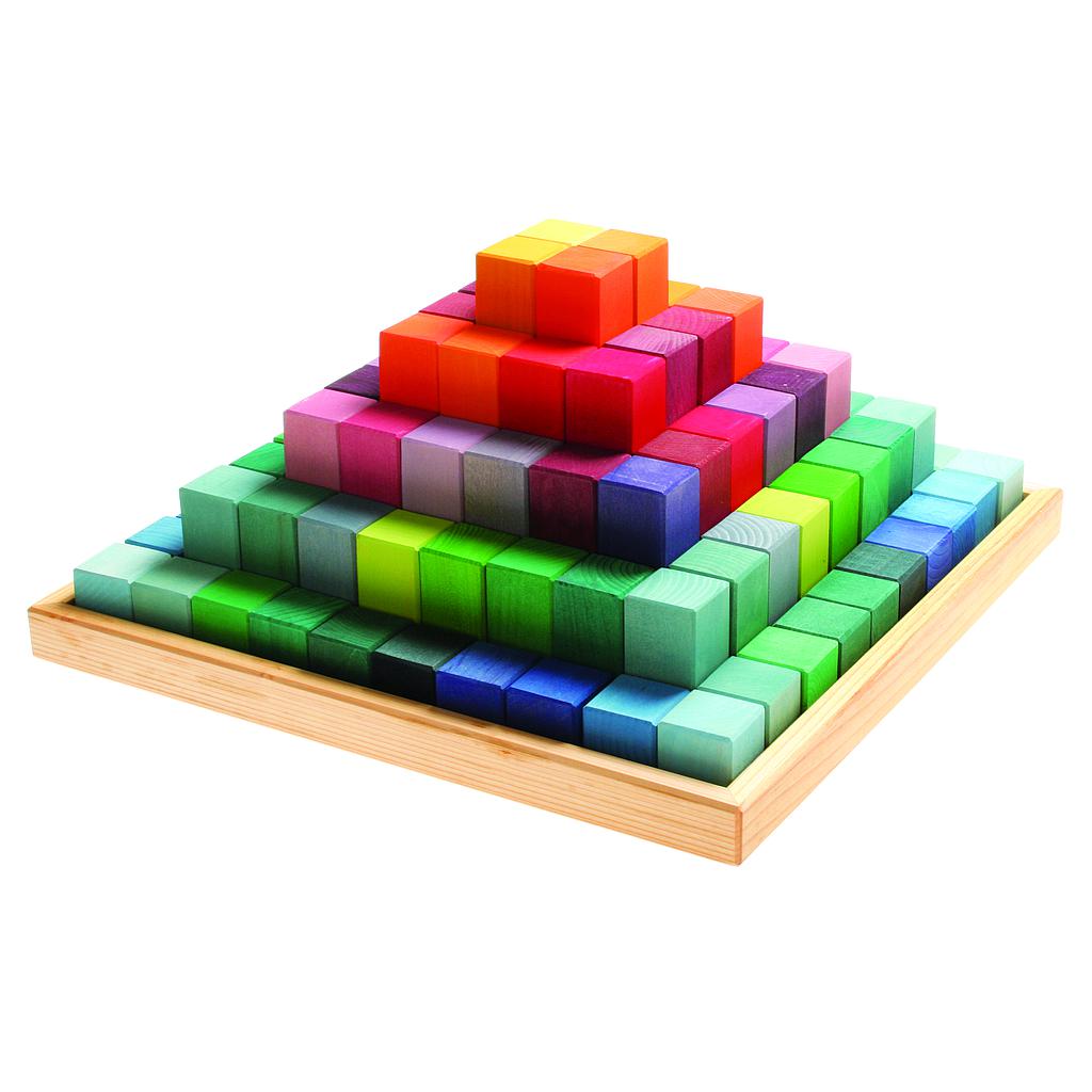 Bausteine Pyramide - Regenbogen