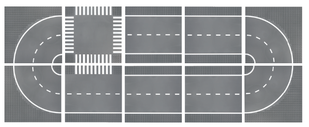 Bauplatten Set Straße, 10 Stück