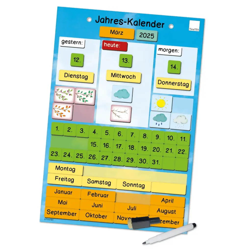 Magnetischer Jahreskalender