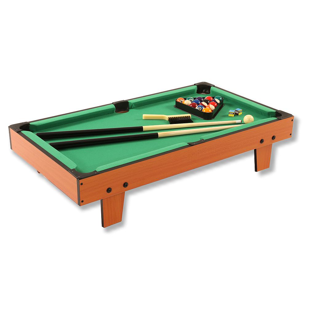 Mini-Billard inkl. Zubehör, braun | Tischaufleger