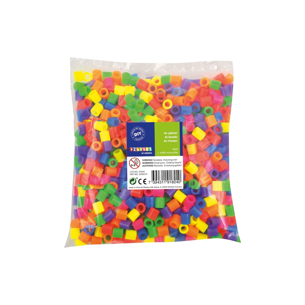 XL Bügelperlen 1000 Stück NEON