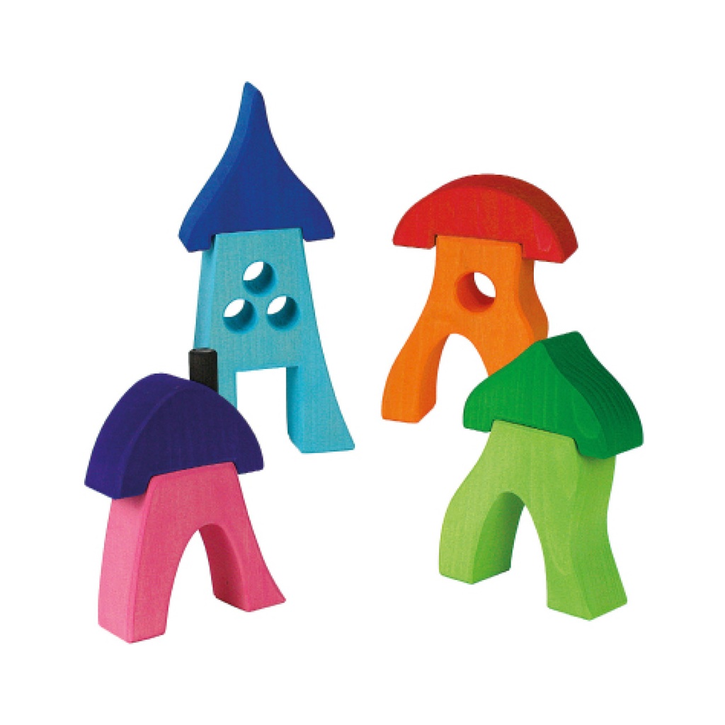 Zwergenhäuser 4er-Set 