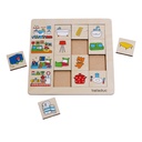 Holz Sortierpuzzle - Unser Zuhause