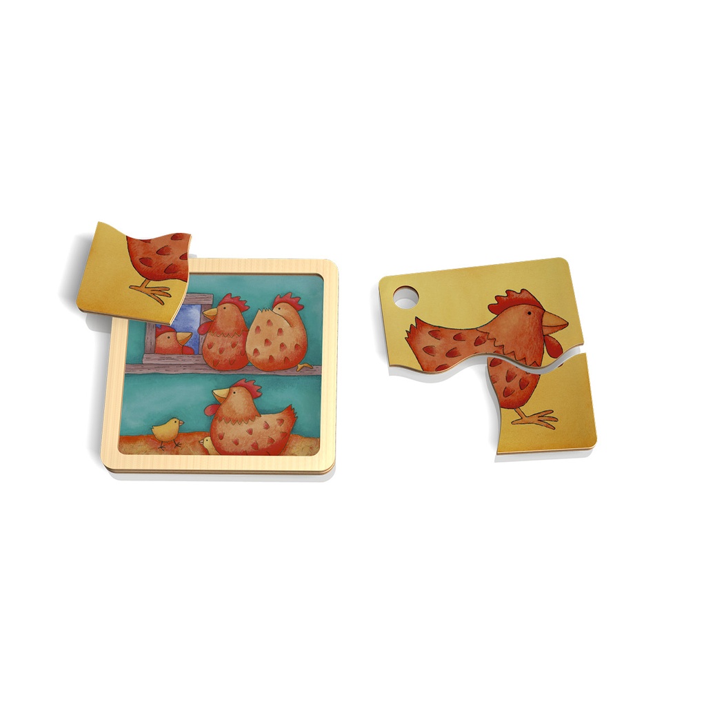 Minipuzzle Huhn