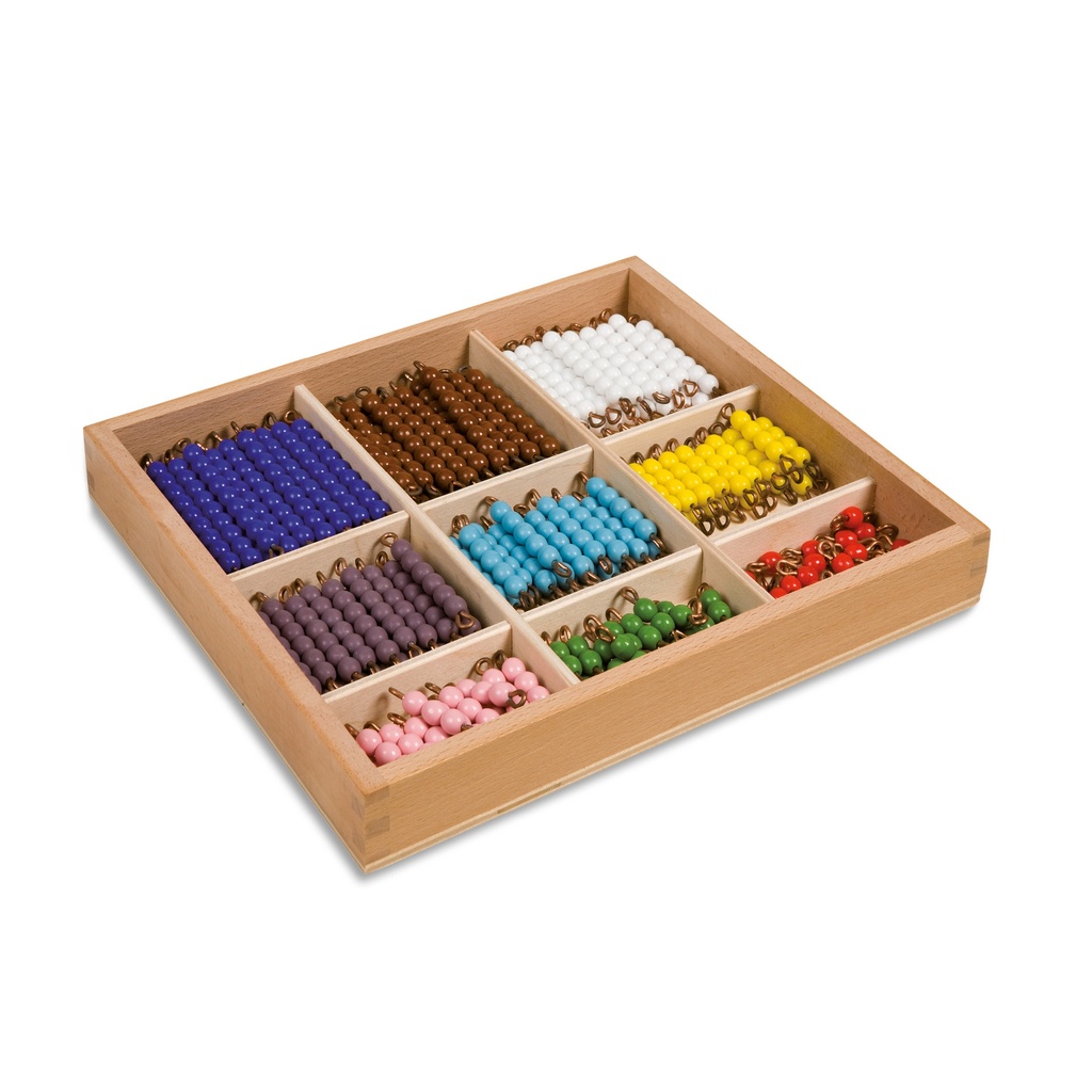 Kasten mit Perlenstäbchen für das Multiplikationsbrett: Lose Perlen - Glas
