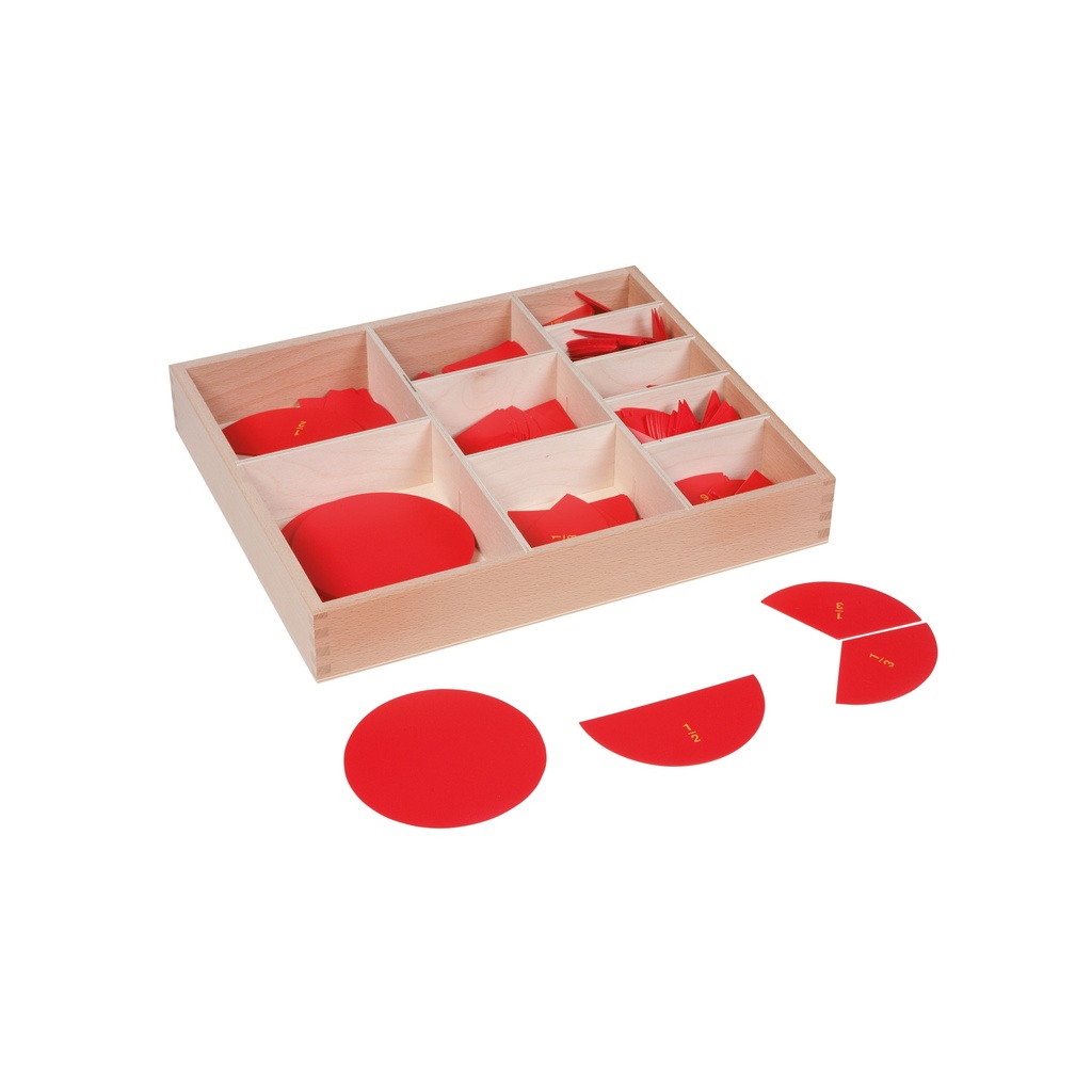 Kasten mit Bruchrechenkreisen