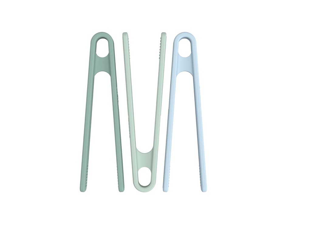 Silikon Pinzetten - 3er Set - grün/blau