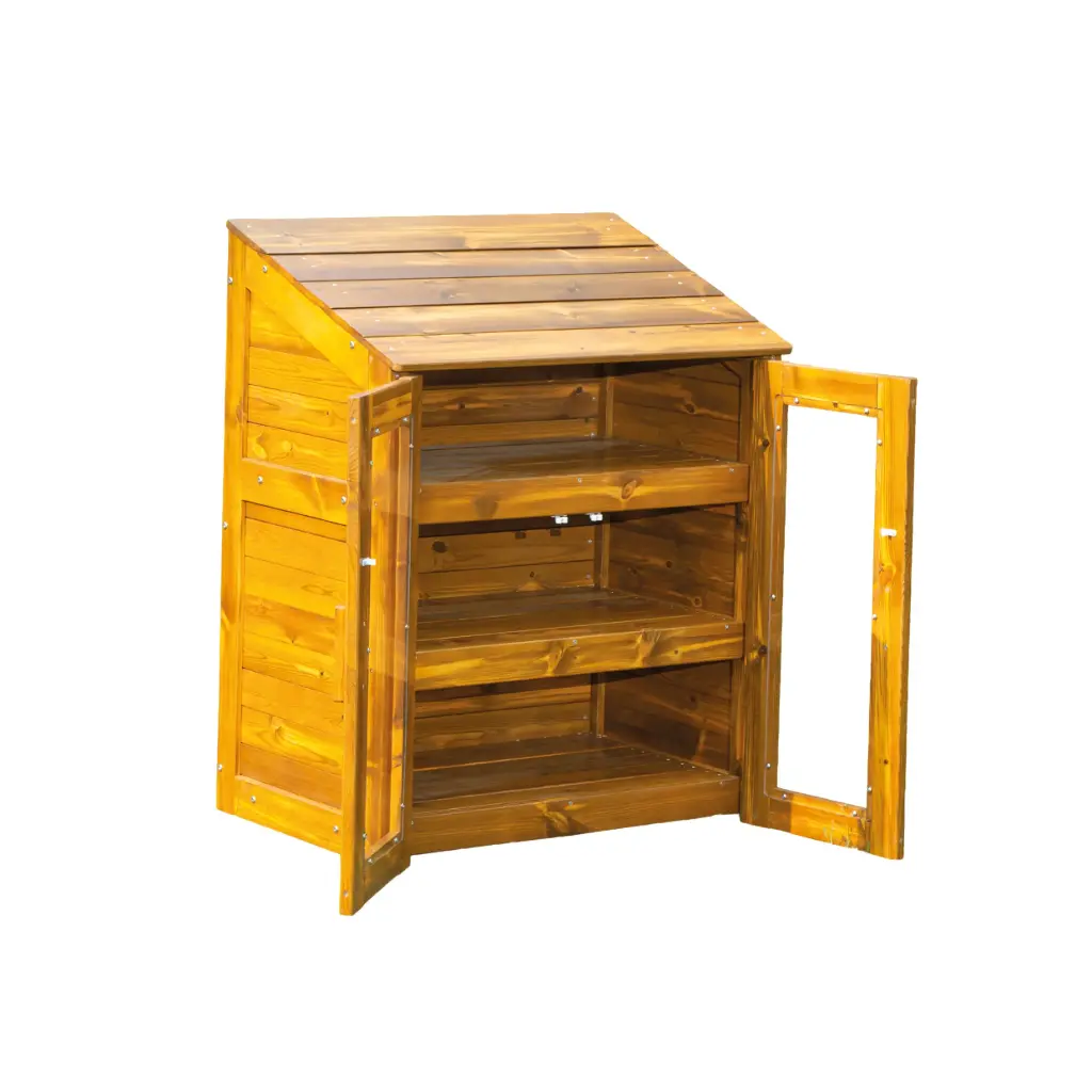 Outdoor-Schrank mit transparenten Türen