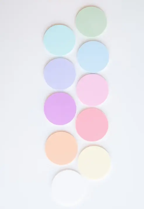 Farbchips groß - Pastellfarben