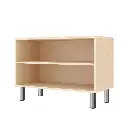 Regalschrank 44 cm - 2 Fächer, mit höhenverstellbaren Sockelfüßen