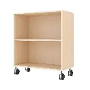 Regalschrank 79cm - 2 Fächer, mit Feststellrollen