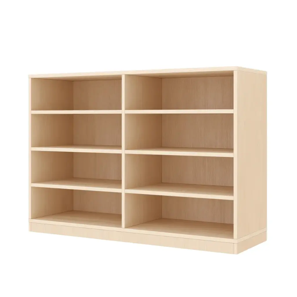 Doppel-Regalschrank 79 cm - 8 Fächer, mit Holzsockel