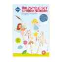 Holzstiele-Set Elfen und Einhörner 