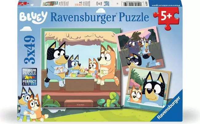Puzzle 3 x 49-tlg. "Blueys Abenteuer"    