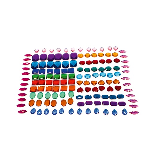 [103021] Glitzersteine bunt - Formenmix