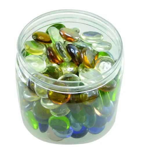 [W113342] Glasnuggets transparent gemischt