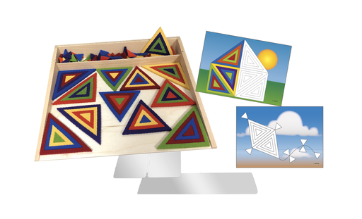 [A102042] Lerntablett Naturfilz Set III - Dreiecke