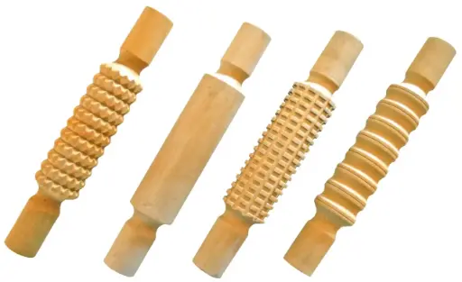 [113370W] Knetrollenstempel, 4er Set