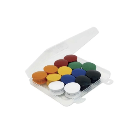 [115042] Haft Magnete 32mm BUNT 28 teilig