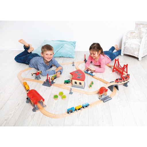 [A103063] Großes Eisenbahn KIGA Set