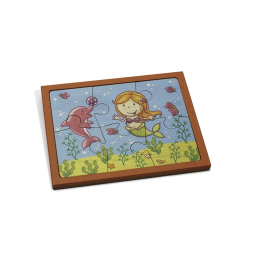 [101080] Holz-Puzzle - 6 Teile Meerjungfrau