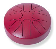 [W106083] TONGO-GO Stahlzungentrommel Mini, Ø 21 cm, 7 cm Höhe, C-Dur, rot