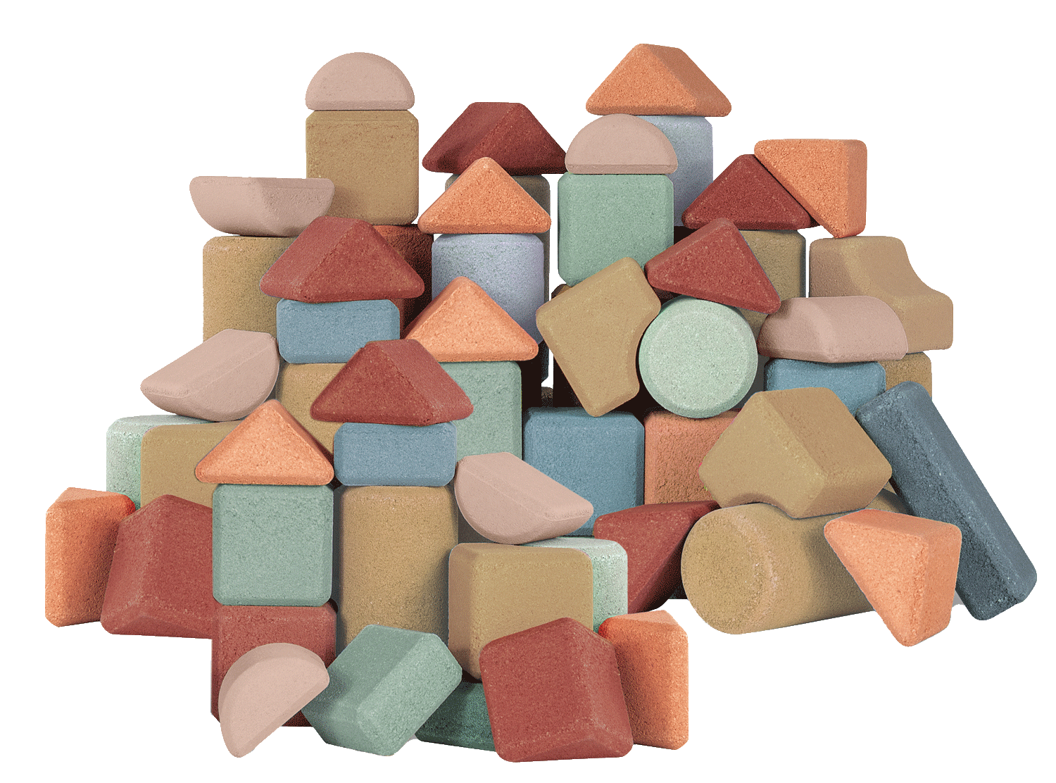 [A103273] Kork´s Gruppenset "Bunte Steine & Formen" - 120 Teile