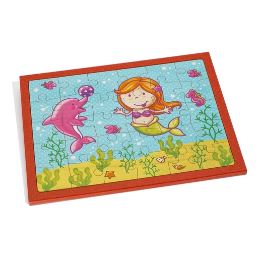 [104191] Holz-Puzzle - 30 Teile Meerjungfrau
