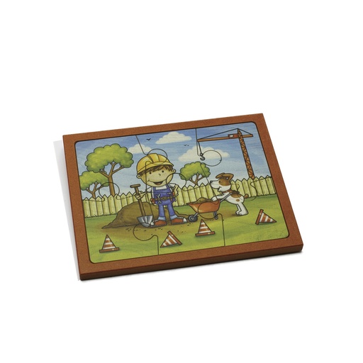 [101083] Holz-Puzzle - 6 Teile Bauarbeiter