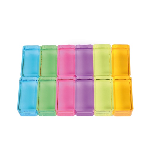 [W103435] Lichtbauquader Pastell - 12 Teile