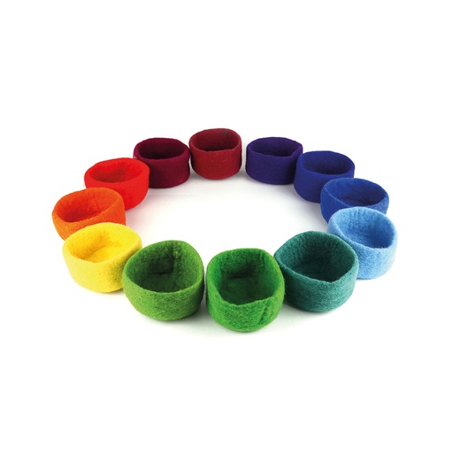 [W103454] Filztöpfchen klein 12 Teile
