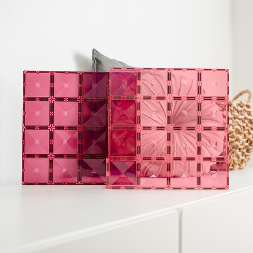 [103535] Connetix - Bauplatten 2er - Pastel Pink & Berry