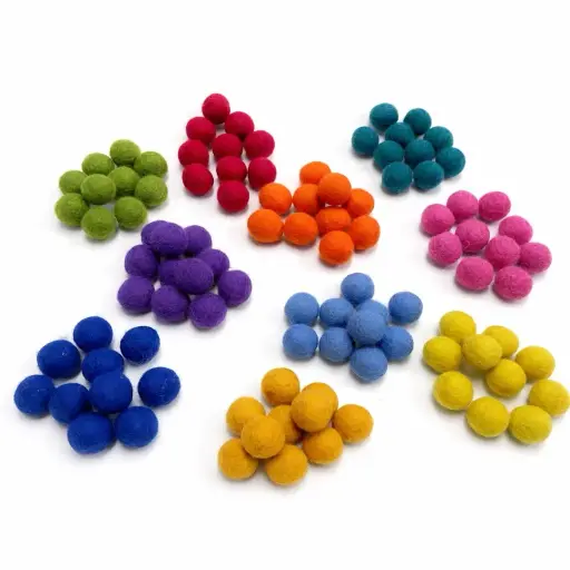 [103548] Earth - Filzkugeln Regenbogenfarben